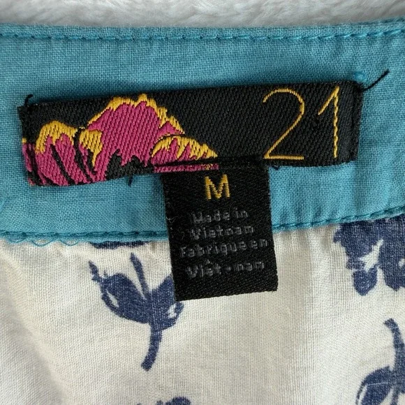 Vintage Y2K Forever 21 M Babydoll Mini Dress Tunic Top Empire Coquette Milkmaid - Picture 6 of 13